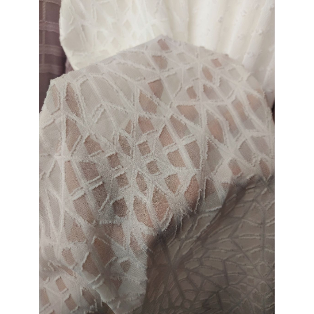 kain sifon motif rubiah premium halus lembut 150cm  - kain sifon jaguar motif - kain sifon ( BW ) ty