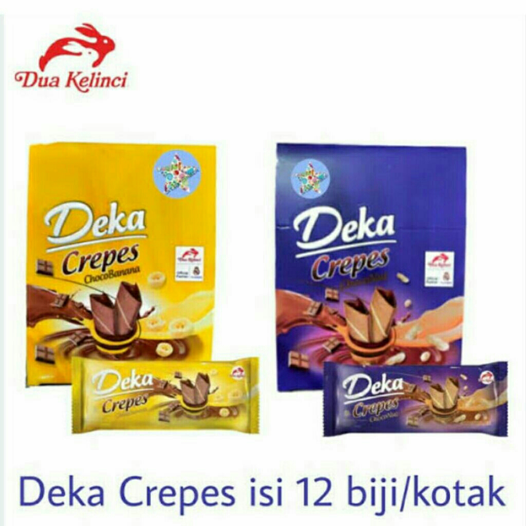

Deka Crepes Dua Kelinci Box isi 12pcs cemilan anak murah