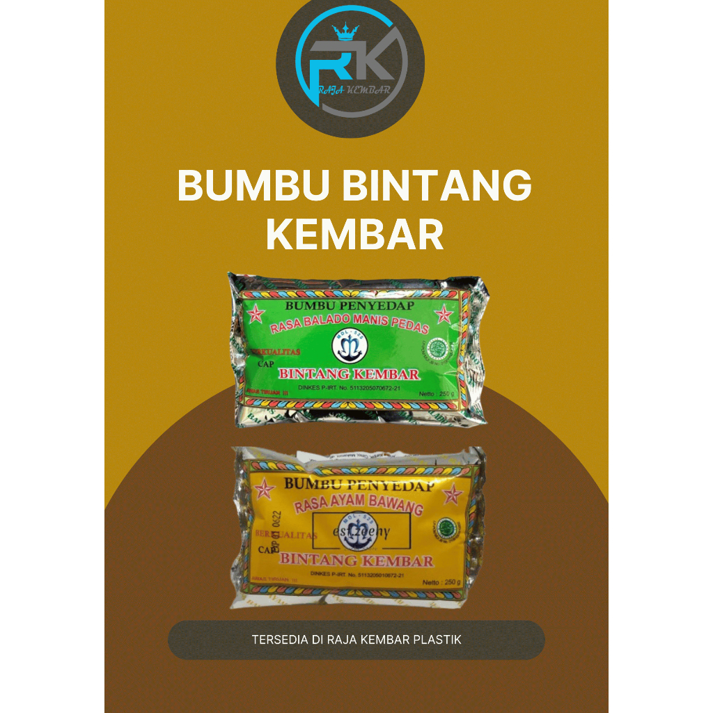 

BUMBU PENYEDAP BINTANG KEMBAR AYAM BAWANG & BALADO