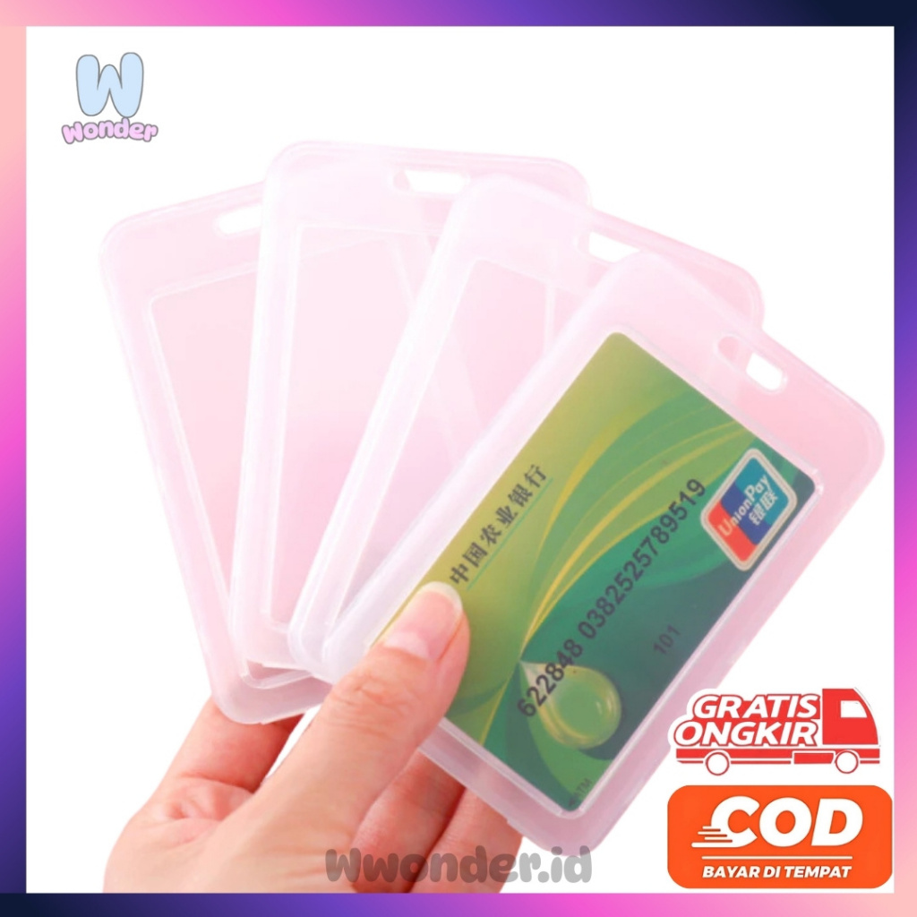 

Card Holder Untuk Kartu Dan Name Tag Transparan 2 Sisi - AT41