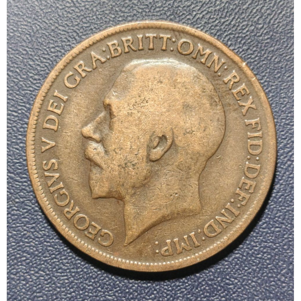 Koleksi koin United kingdom 1 Penny George V Tahun 1919