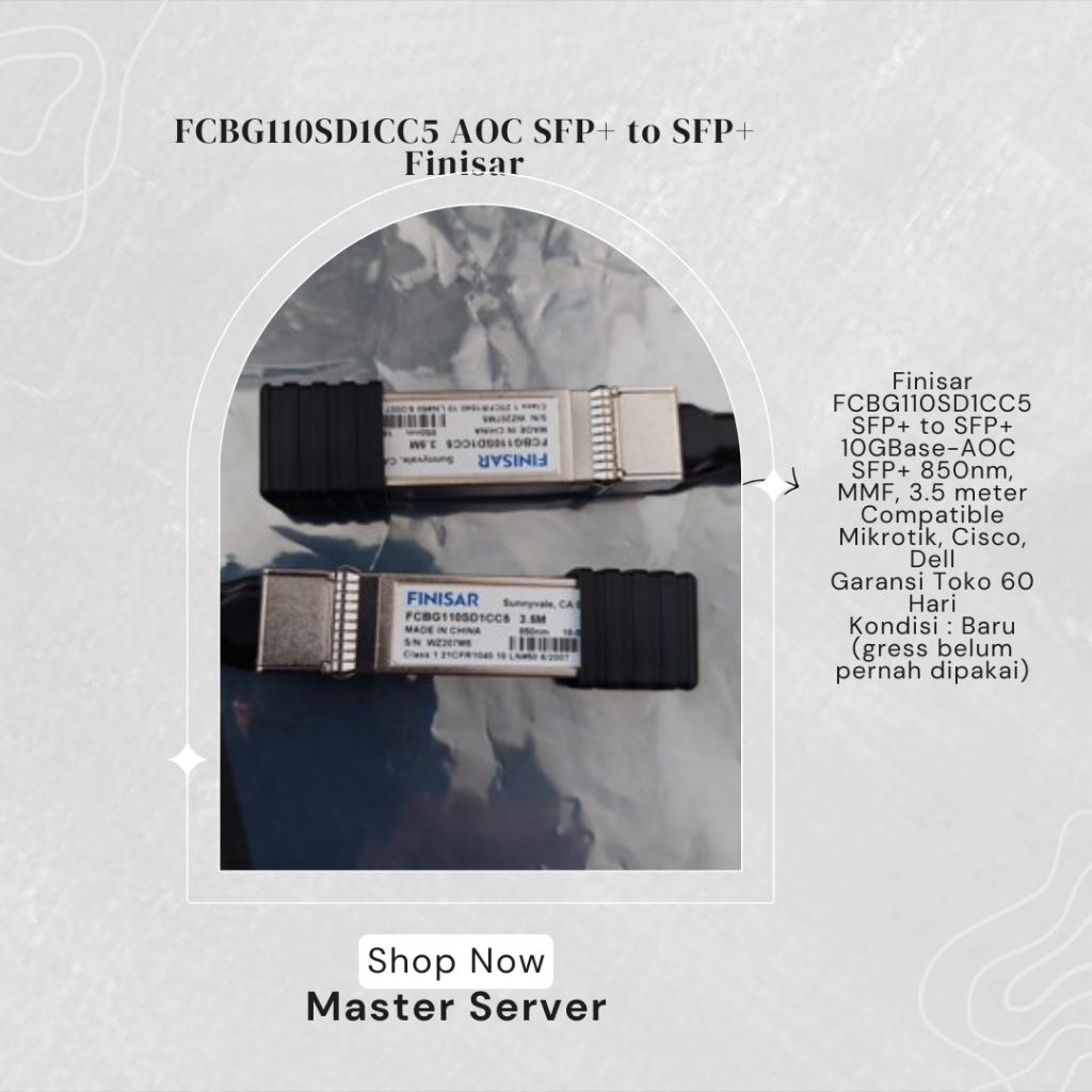 FCBG110SD1CC5 AOC SFP+ to SFP+ Finisar