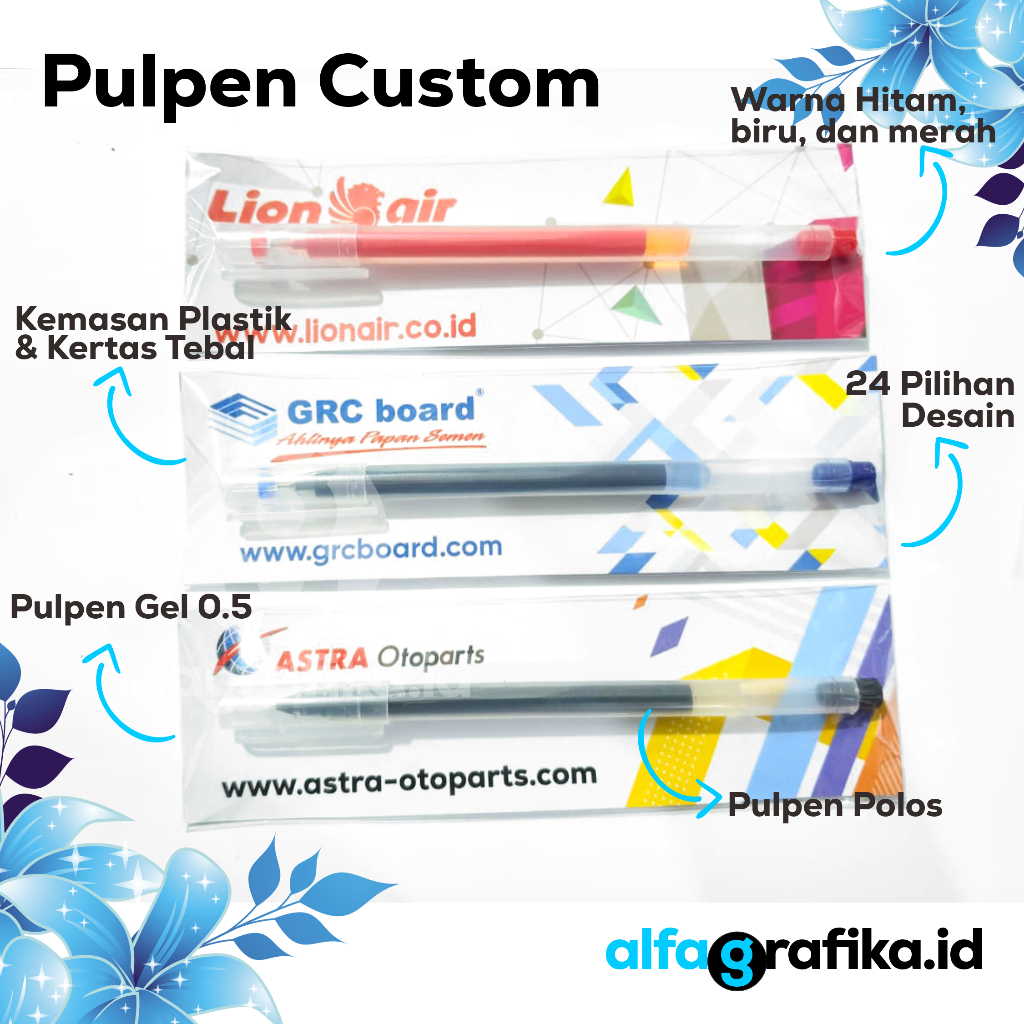 

[Termurah] Pulpen Polos custom Kemasan Logo Tulisan | Bolpoin Promosi Souvenir Ekonomis | Cetak Ballpoint | Pena Lucu Pernikahan Warna Warni