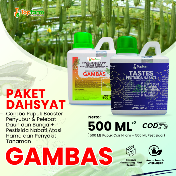 Pupuk Pestisida Topfarm / Pupuk Pelebat Buah Oyong / Pupuk Buat Oyong Emes / Obat Hama Lalat Buah Oy