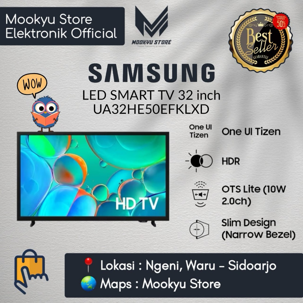 SAMSUNG LED SMART TV 32 inch UA32HE50EFKLXD / UA32HE50EF | Digital TV YouTube Netflix Vidio