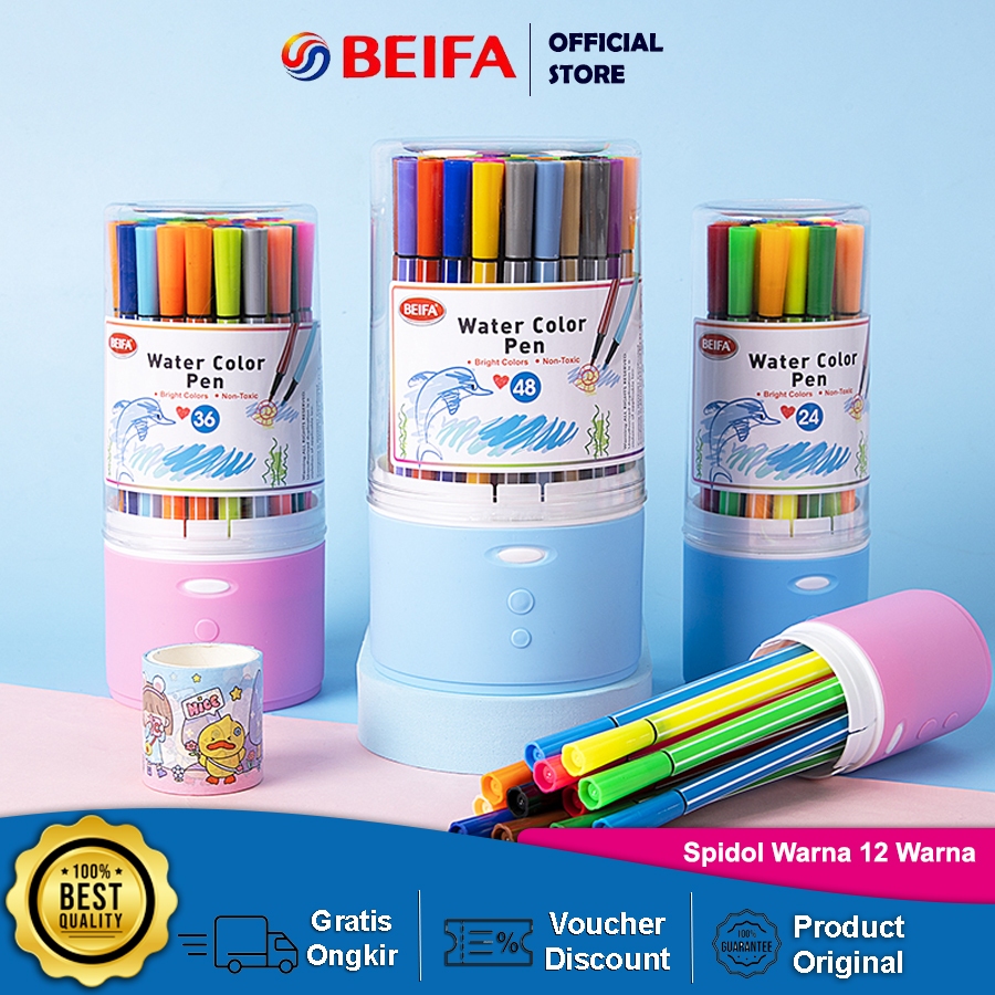 

Beifa Spidol SY101 – Pilihan Warna Cerah 12, Non-Toxic & Mudah Dicuci
