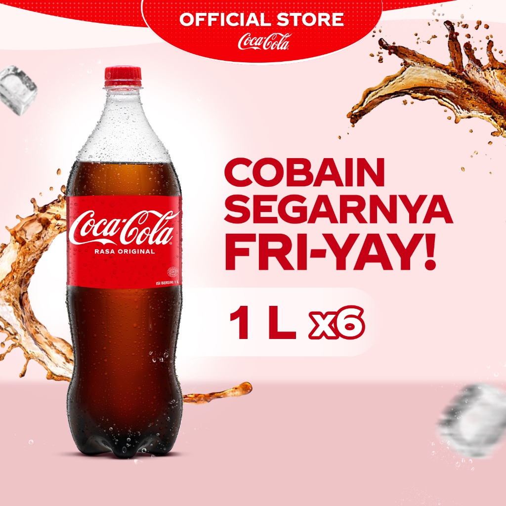 

Coca-Cola Minuman Soda Original - Botol 1L x 6pcs