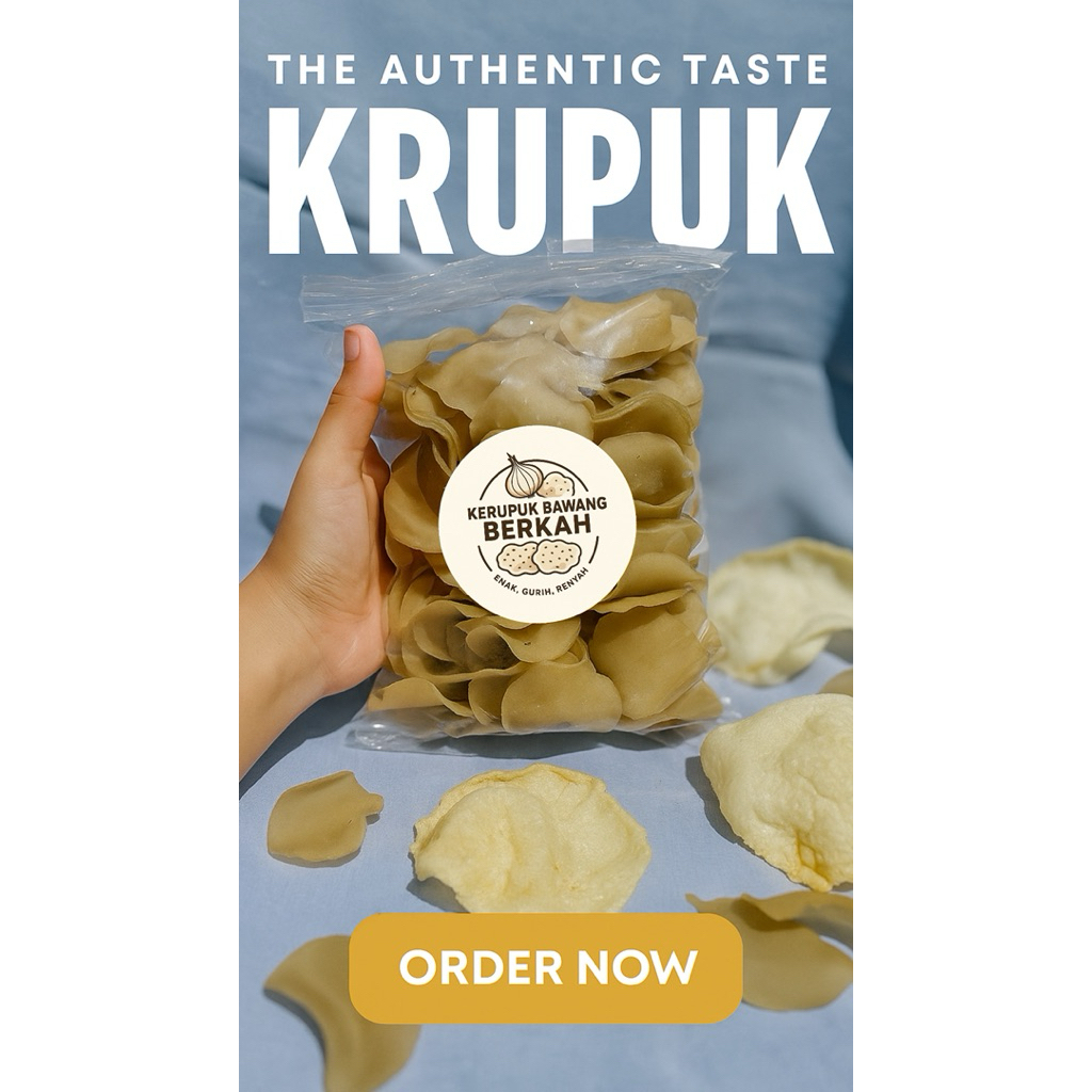 

Kerupuk Puli Bawang Berkah Mentah 250g