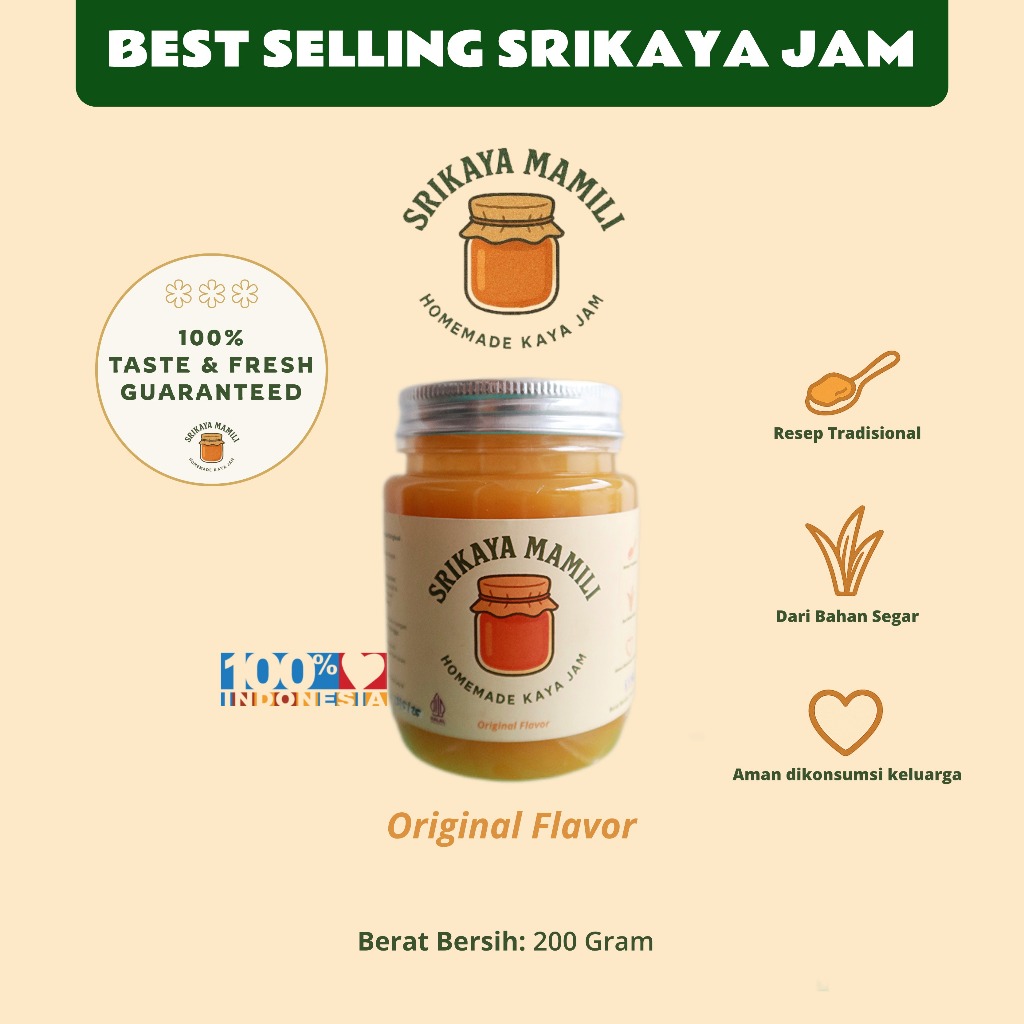 

[Best-Selling] Selai Srikaya Mamili Jam Rasa Original - 200 Gr