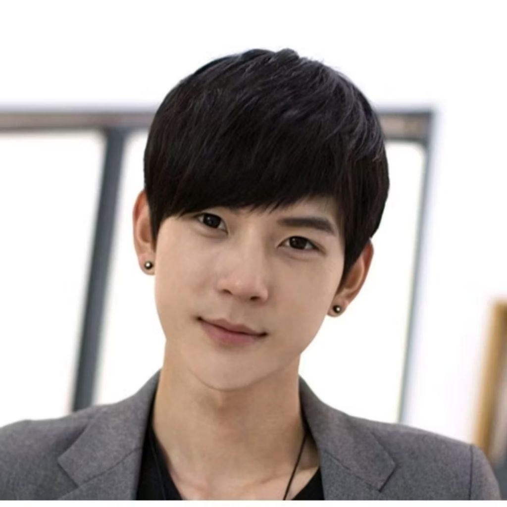 Wig Pria Korea Pendek Rambut Palsu Pria Korea