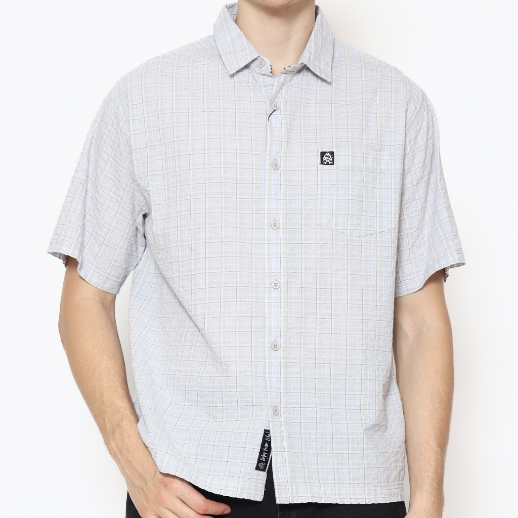 Juice Ematic kemeja lengan pendek Pria Gord Oversize Men Shirt Planet Surf