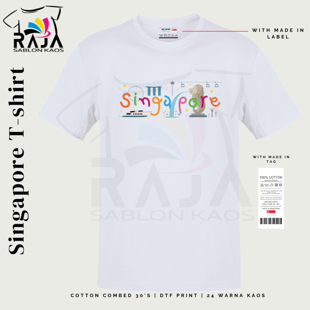 Baju Souvenir Negara Singapore  Kaos Oleh-oleh Negara Singapore Type 10
