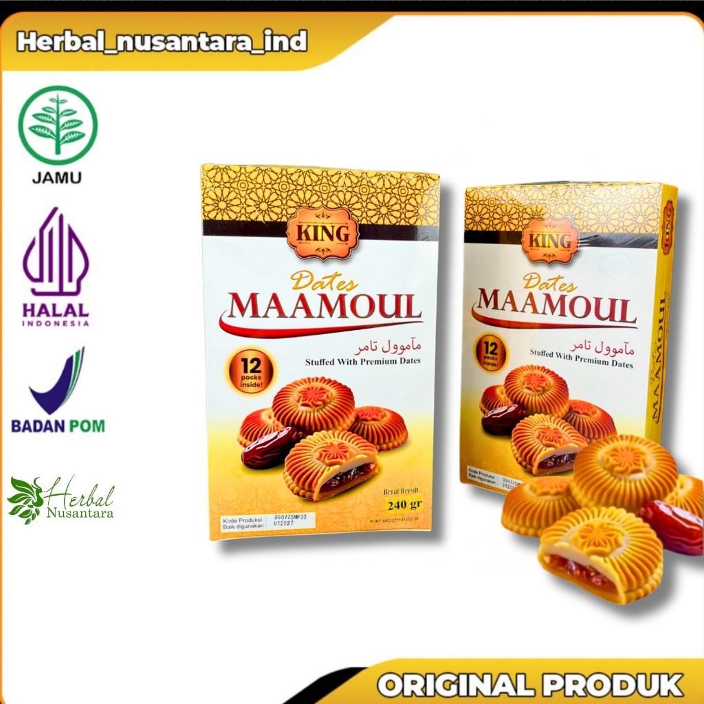 

KING DATES MAMOUL 240G – CEMILAN KUE KURMA, 12PCS DALAM 1 KOTAK