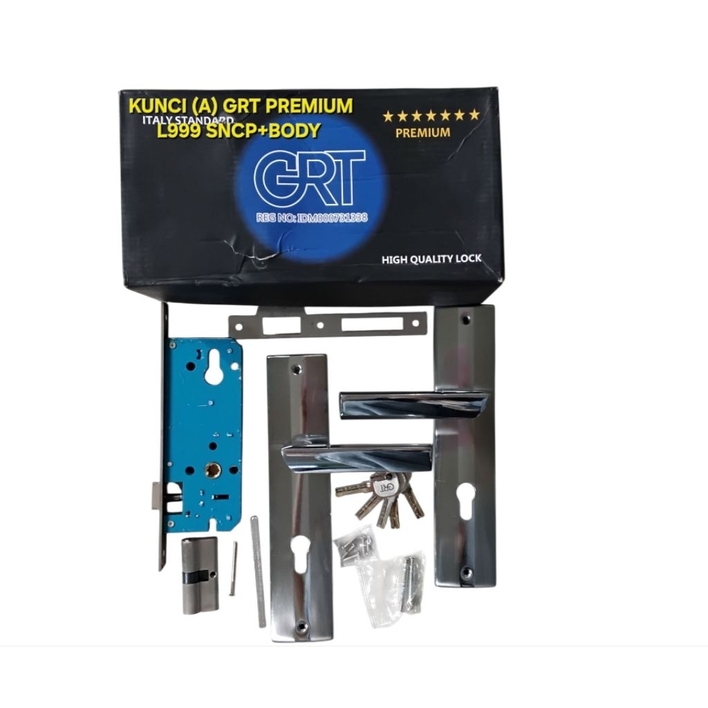 GRT KUNCI PINTU BESAR, 1 SET PREMIUM + BODY /  HANDLE  PINTU RUMAH