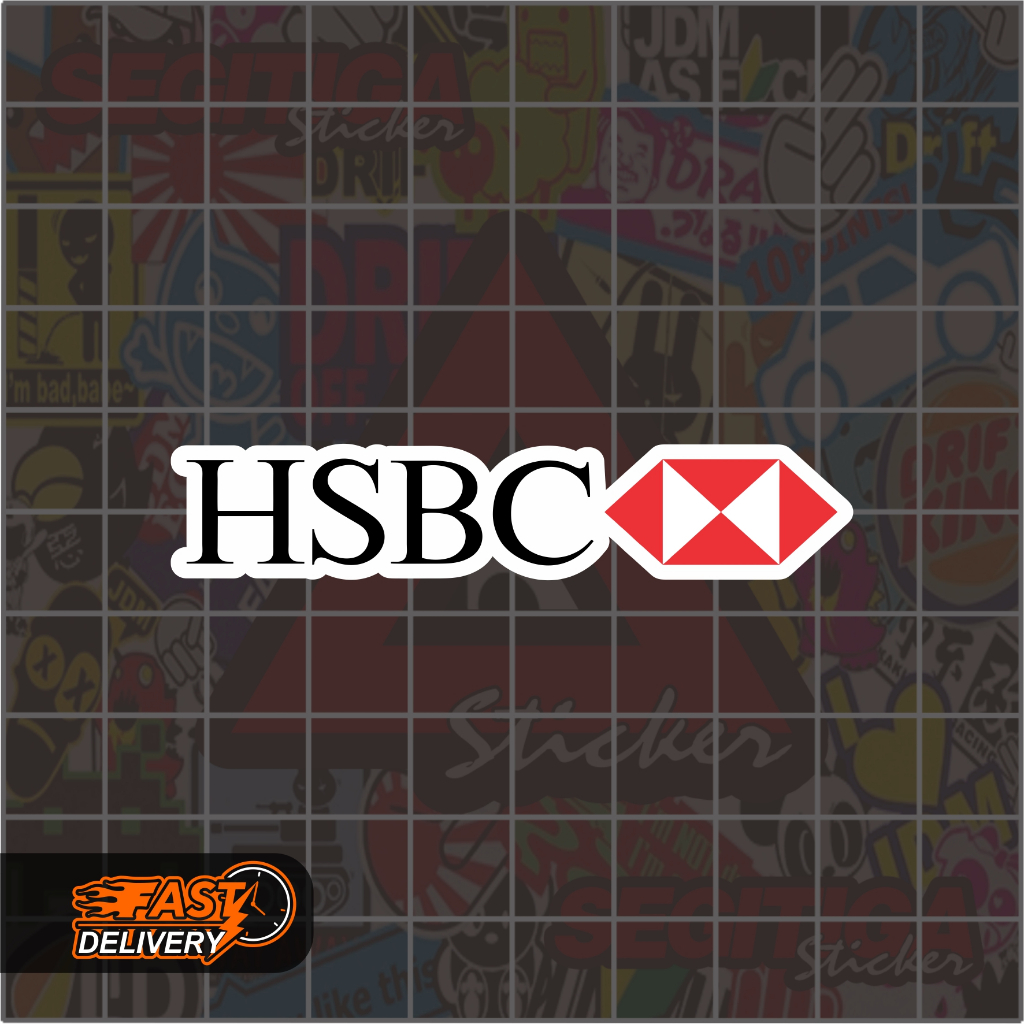 

Sticker Bank HSBC Ukuran 10 x 2 Cm