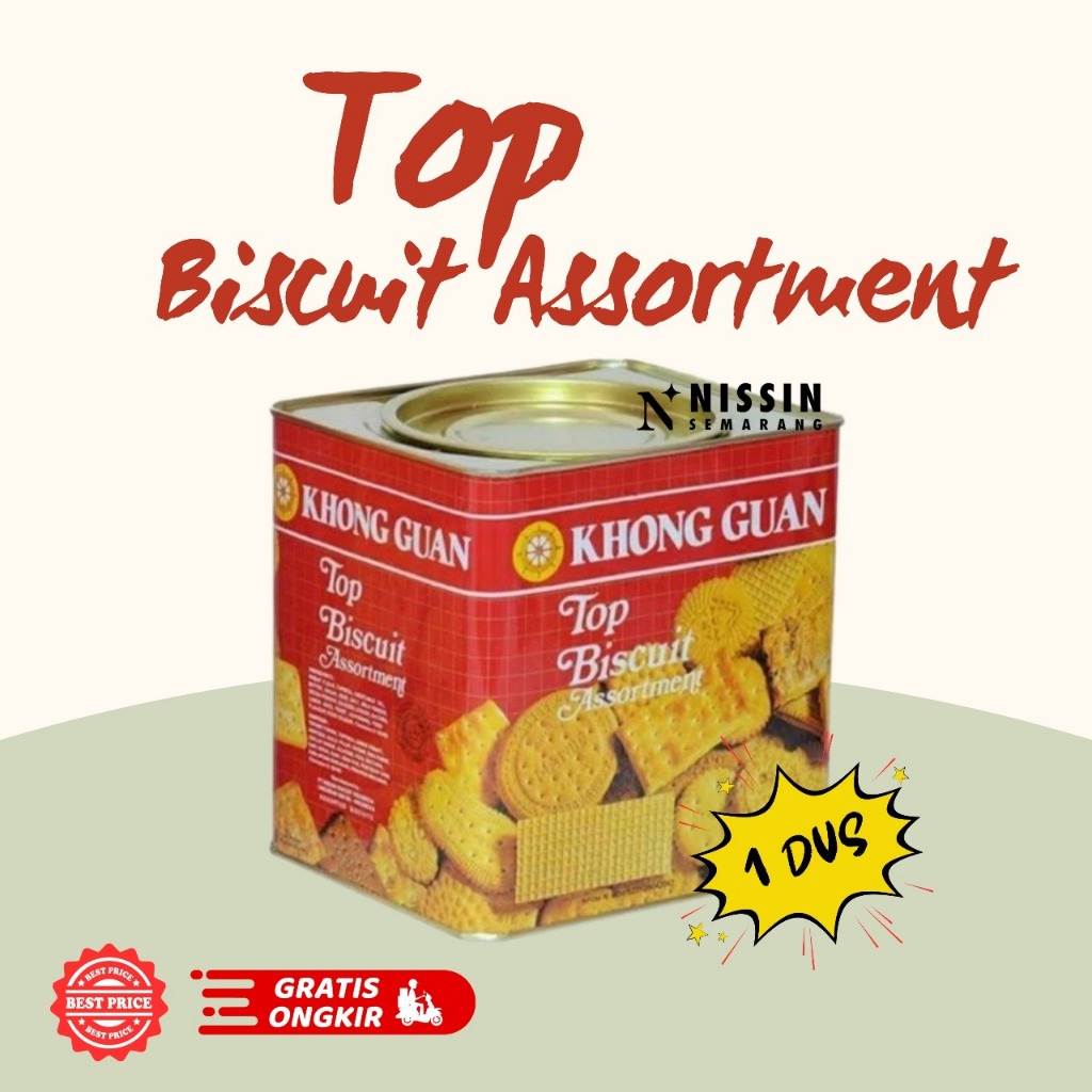 

Khong Guan Top Biscuit Assortment 1000g Biskuit Khong Guan Top 1 KARTON Isi 6 Kaleng