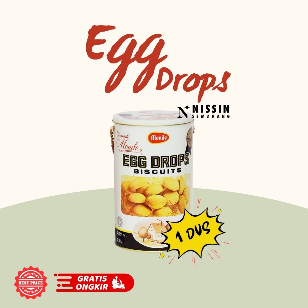

Monde Egg Drop Biskuit 750g Rantai Monde Egg Drop 1 KARTON Isi 6 Kaleng