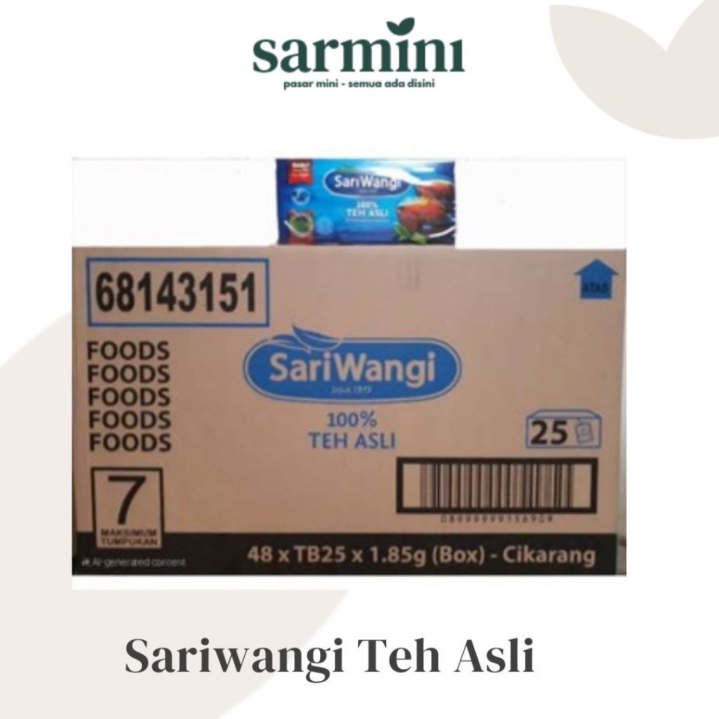 

Teh Sariwangi Asli isi 25 kantong 1 Dus Isi 48