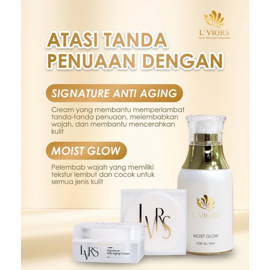 LViors 2item Signature Anti Aging With Moist Glow Anti Aging For All Skin MANTUL