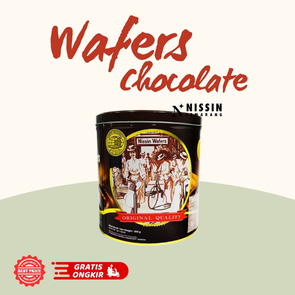 

Nissin Wafer Chocolate 600g Nissin Wafer Coklat Kaleng