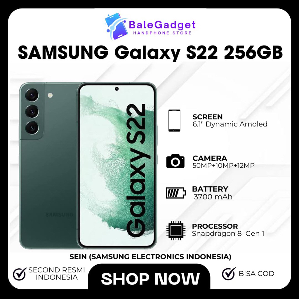 Samsung Galaxy S22 256GB Second resmi SEIN