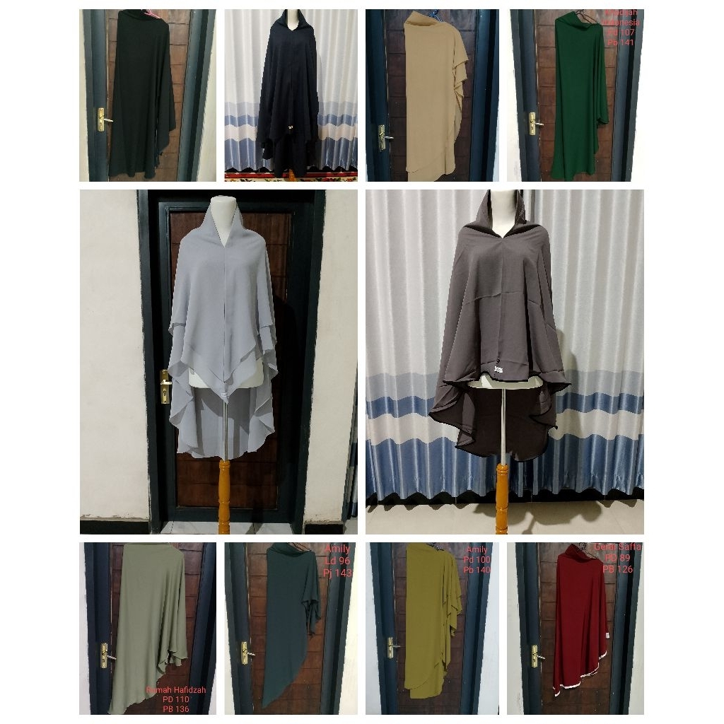 Preloved aneka khimar brand alwa hijab, gerai saffa, amily, alsyahra, afifathin, nanabi dll