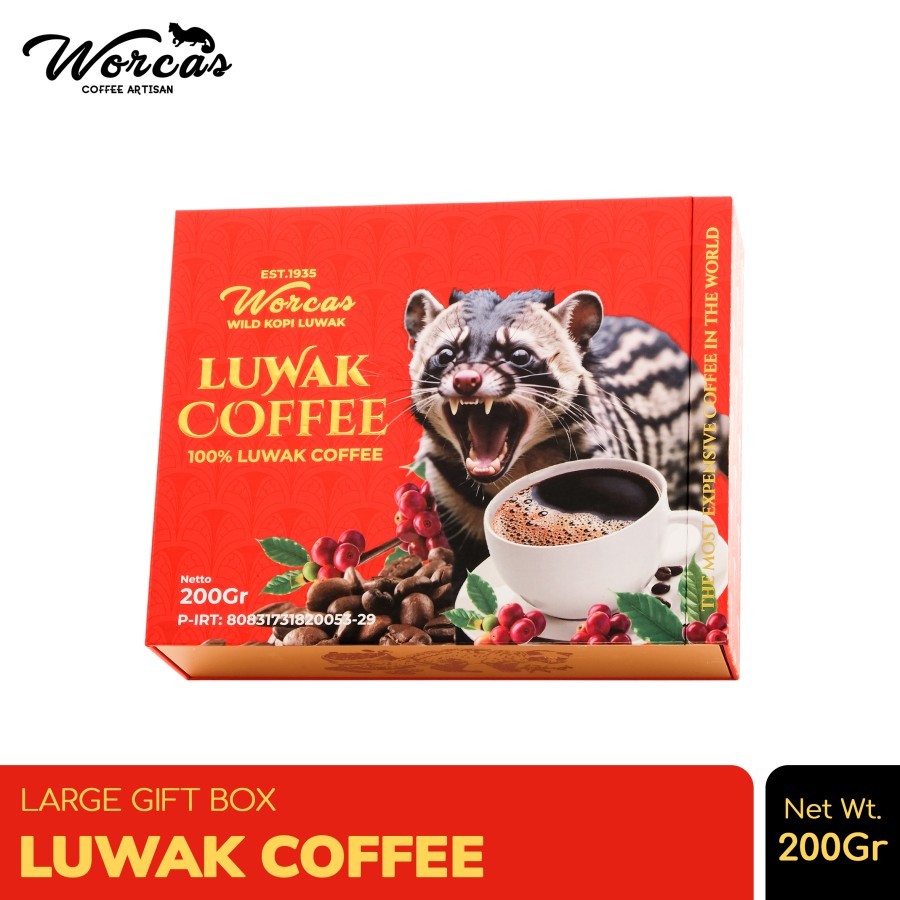 

WORCAS Kopi Luwak Liar Sumatra King Gayo & Bali King - Large Box Isi 2