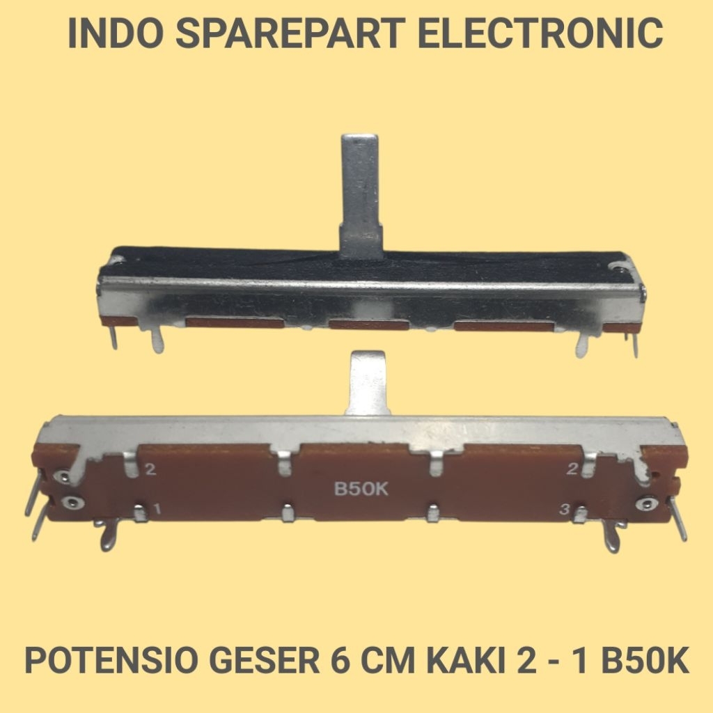POTENSIO GESER 6 cm kaki 2-1 B50K mono