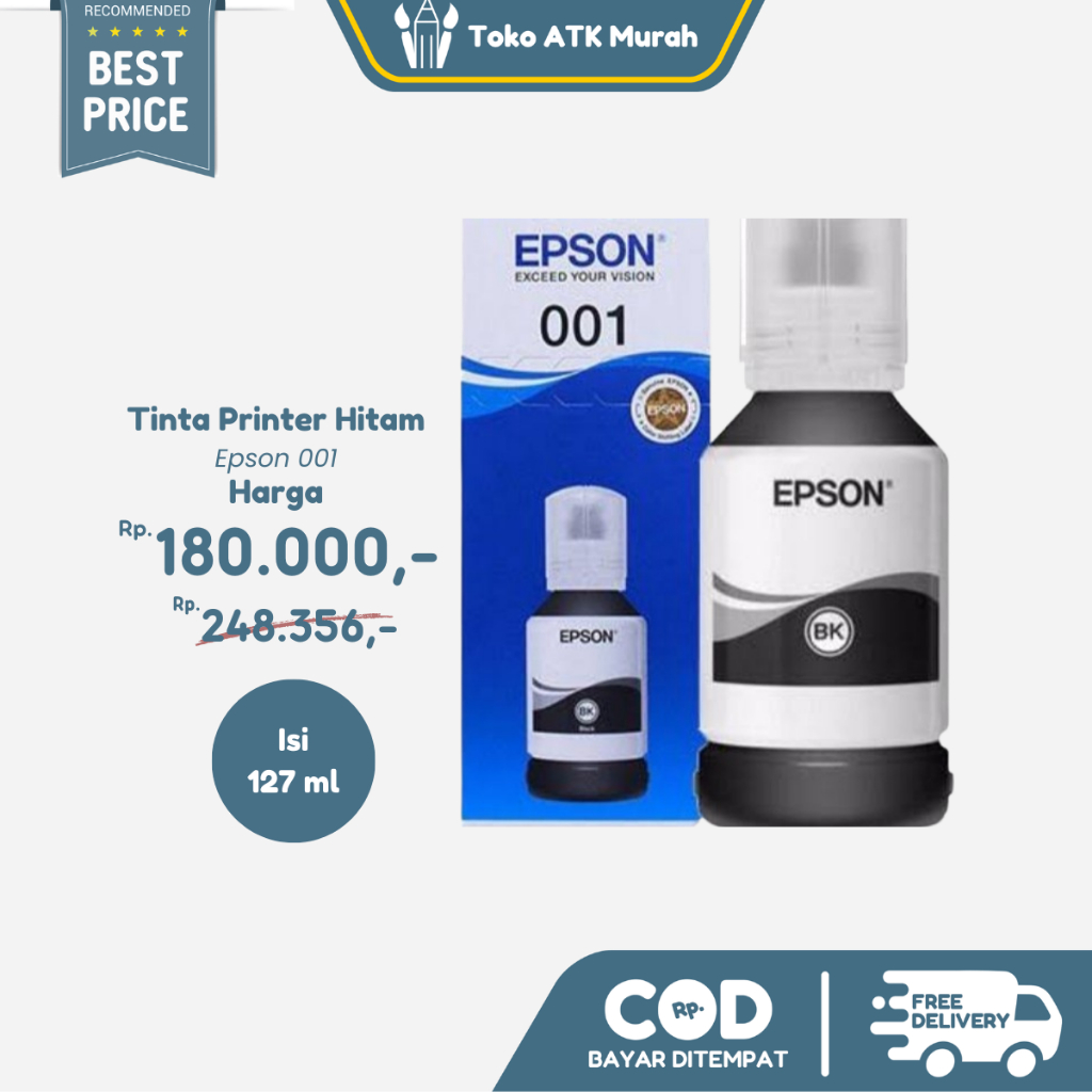 Tinta Epson 001 Black - Tinta Printer