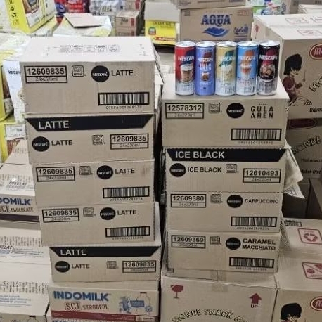 

ED 06.26 (BONUS BUBLE) CTN 24 CAN - KOPI NESCAFE ISI 24 KALENG SIAP MINUM RASA LATTE - CARAMEL MACIATO - GULA AREN - BLACK /1 KARTON ISI 24 PCS