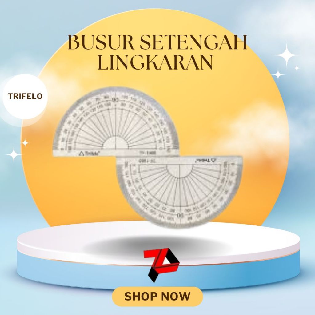 

Busur setengah Lingkaran (180 derajat) / full lingkaran (360 derajat) ECER