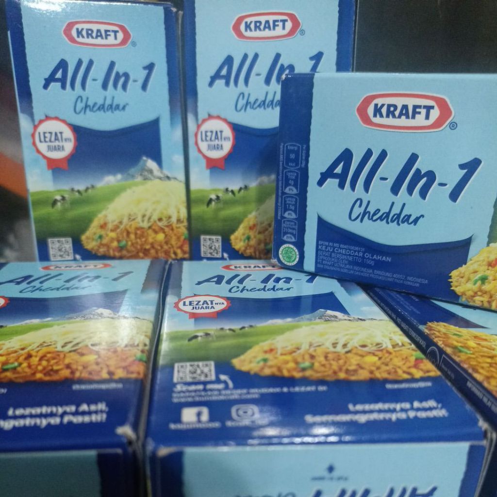 

Keju Kraft All In One Cheddar 150gr