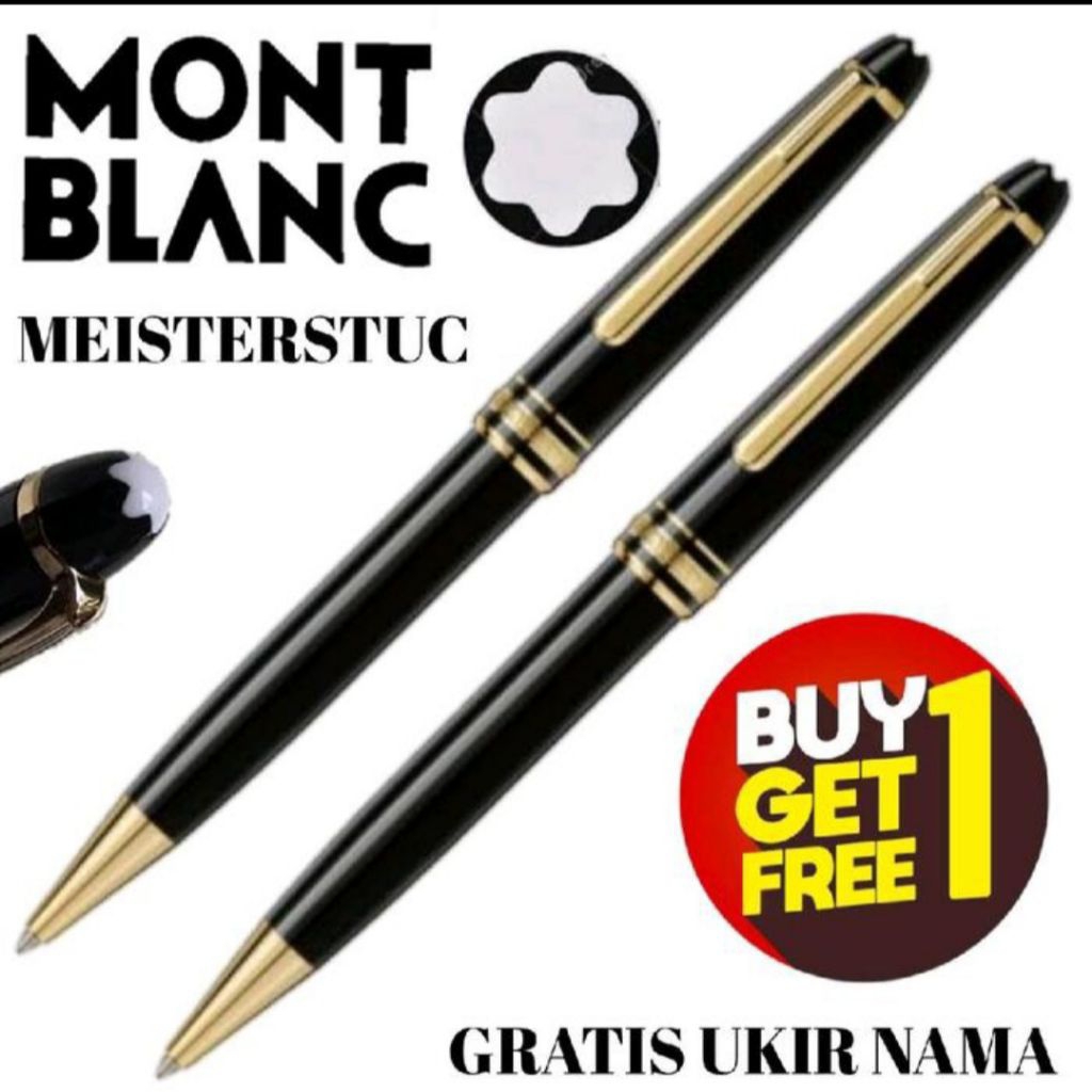 

Ballpoint Mewah Luxury Pen Monblank BP Buy 1 Get 1 Free Gratis Grafir Ukir Nama Dan Box Exlusive