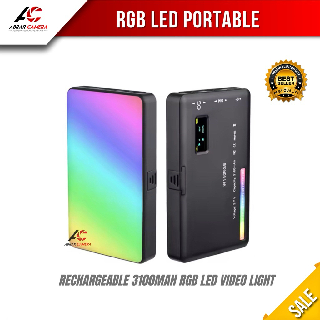 RGB LED Video Lighting W140 - Lampu Studio Vlog Portable Light