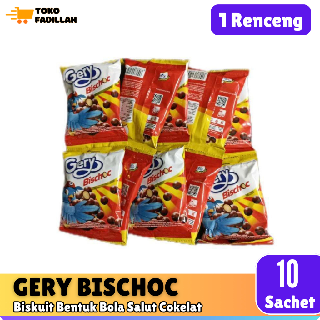 

Gery Bischoc Biskuit Salut Cokelat 11g x 10 Sachet [1 Renteng]