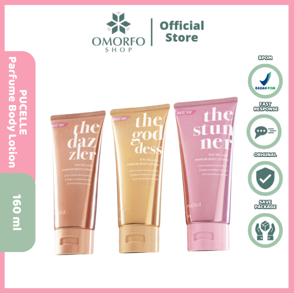 [Omorfo] PUCELLE Instant Glowing Eau De Luxe Parfum Body Lotion 160ml | The dazzler - The goddess - 