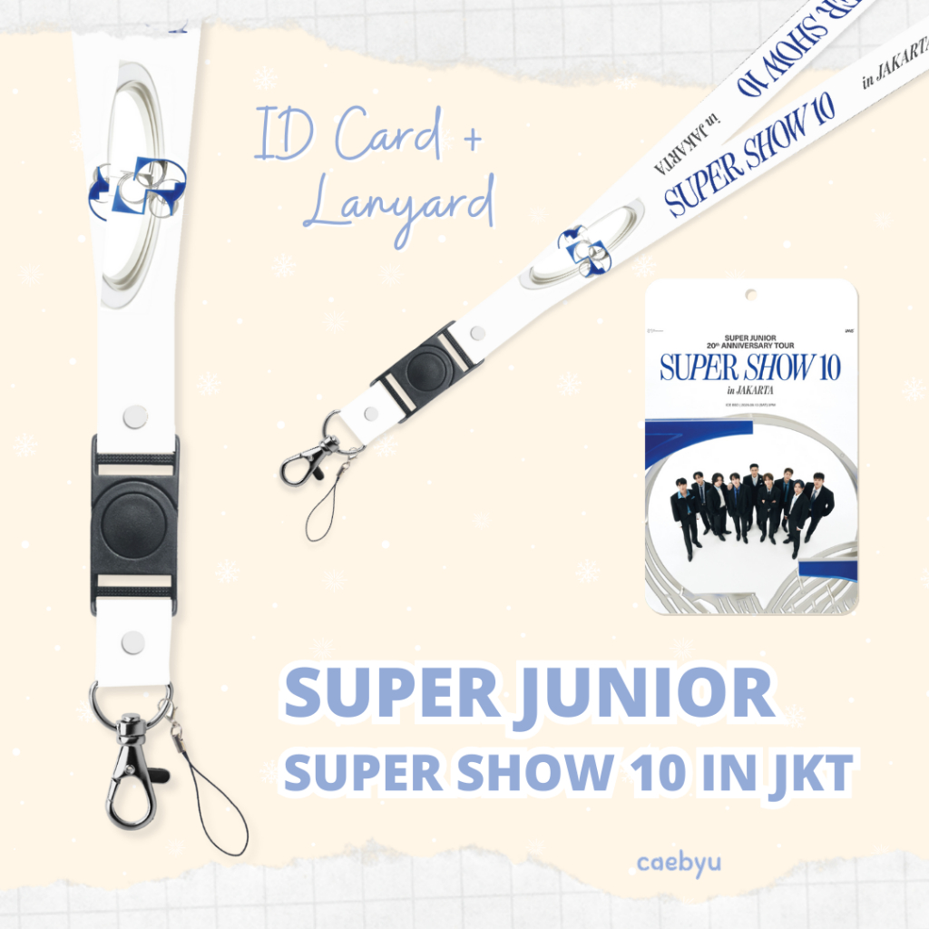 

READY STOCK ID Card + Lanyard SUPER JUNIOR SUPER SHOW 10 in Jakarta Kpop Konser suju sj ss10 super show10 JKT Indonesia INA K-Pop Tali Gantungan HP PC ID Card Cahol Card Holder