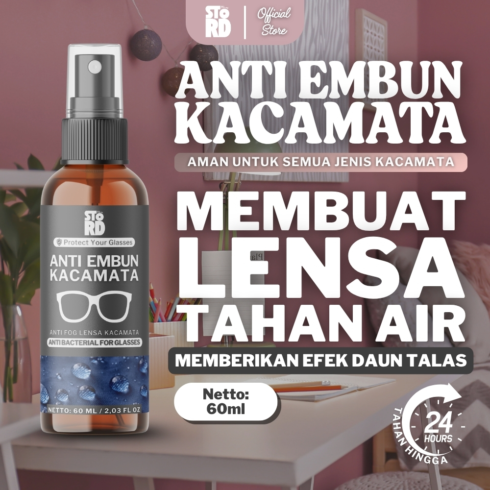 STORD - Anti Fog Kacamata, Membuat Kacamata Menjadi Anti Embun, Memberikan Efek Daun Talas - 60ml