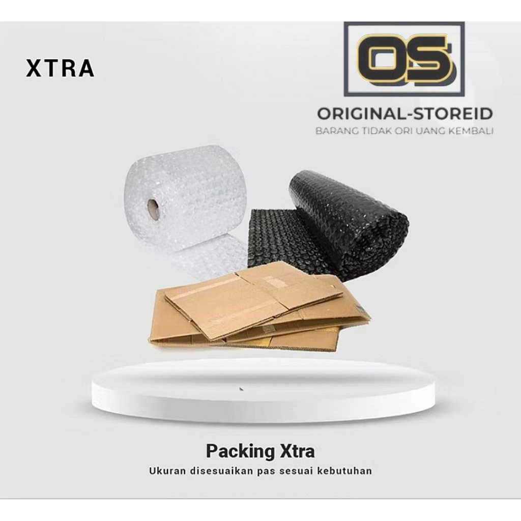 

ORIGINAL STORE. ID Tambahan Packing Bubble warpp & dus lebih aman dan nyaman ketika barang di perjalanan