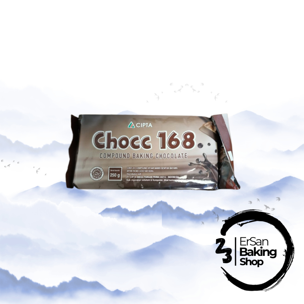 

Coklat Batang Chocc168/Compound Baking Chocolate/Cokelat Compound Hitam Manis Chocc168 250gr