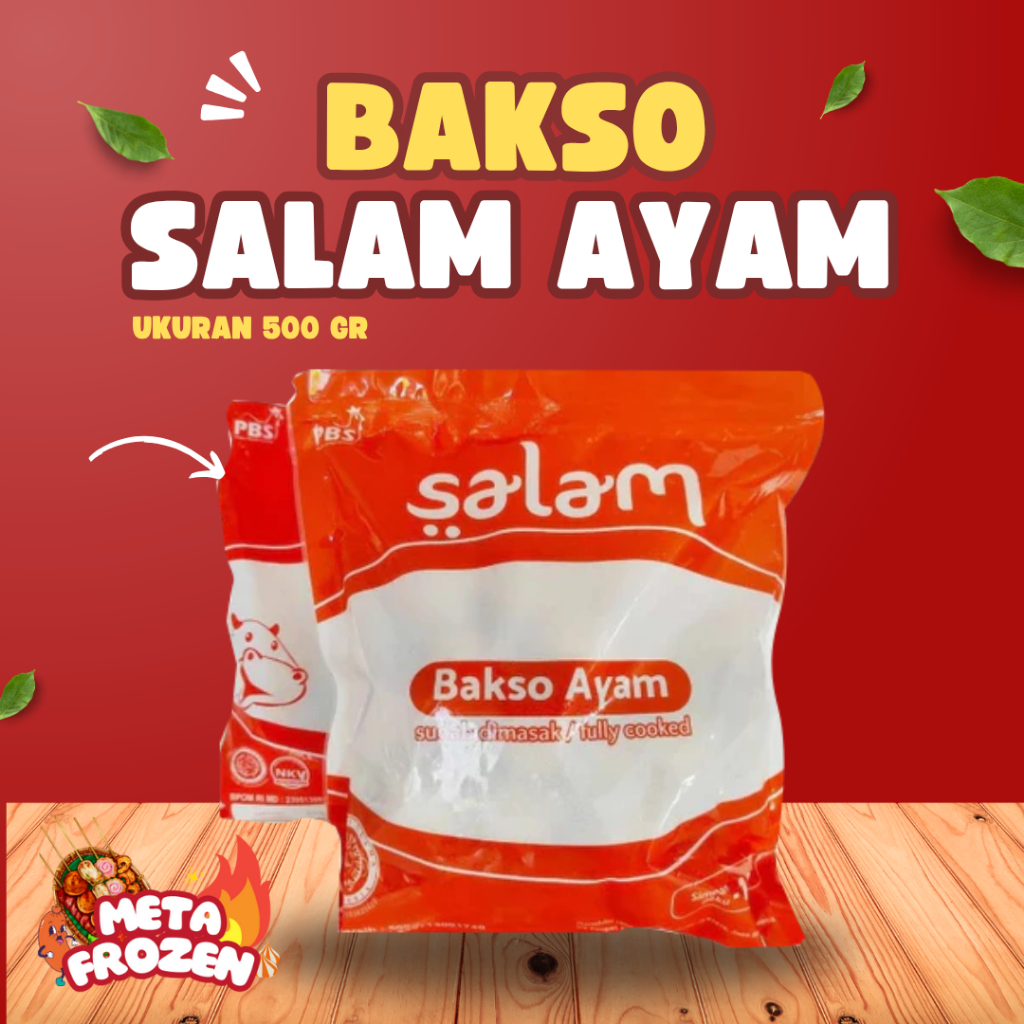 

Bakso Ayam Salam 500gr (50/100 Butir)