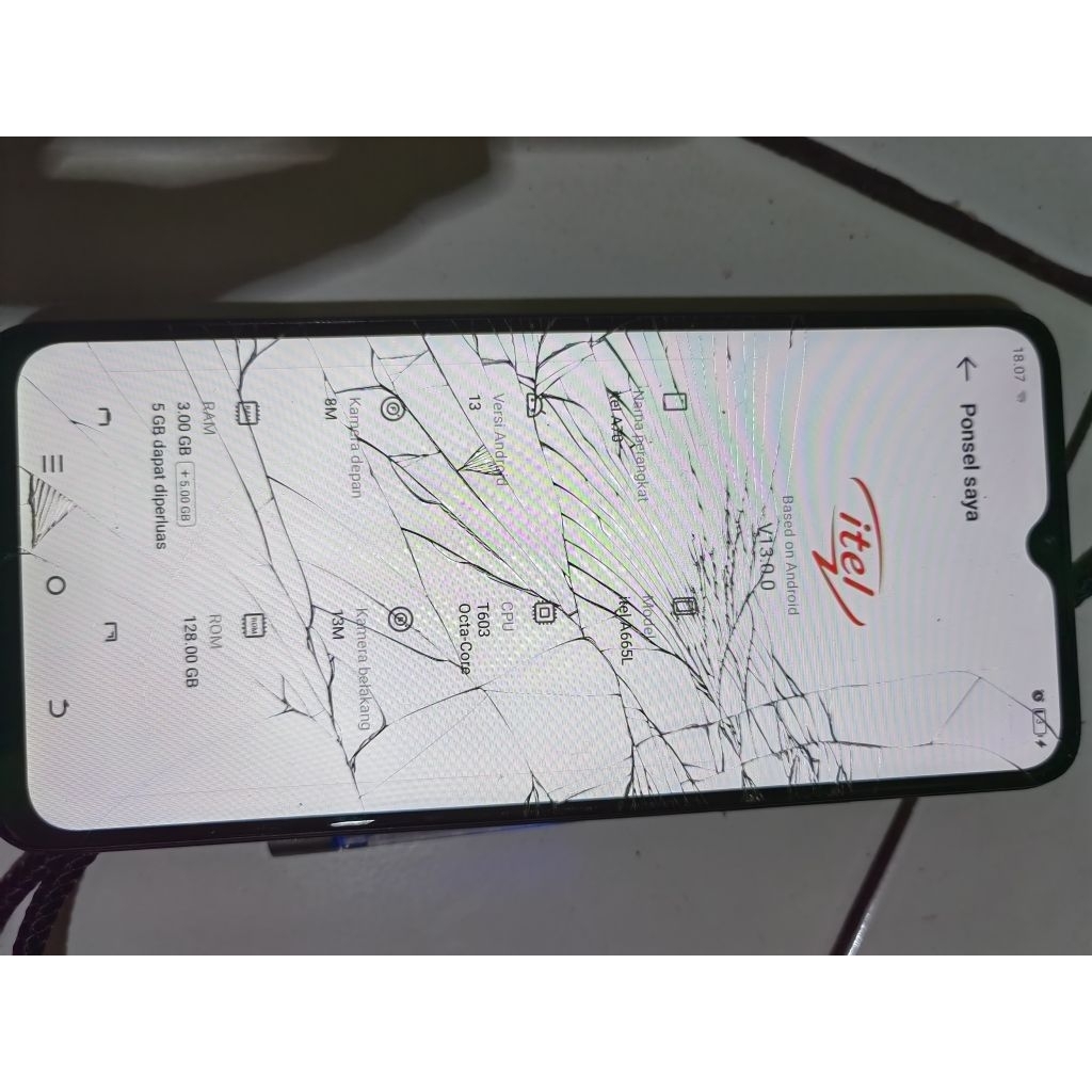 MESIN ITEL A70 A665L HIDUP GARANSI NORMAL