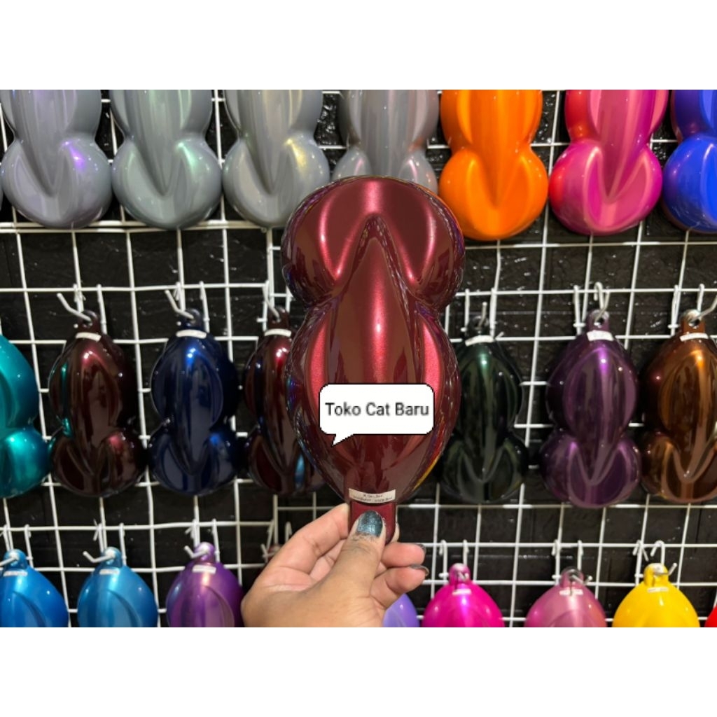 Cat Merah Marron Metalik PU Polyuretane
