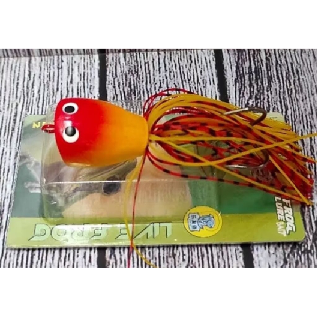 umpan casting jaws frog 3cm rattle 7.4gram warna cerah  bahan plastik