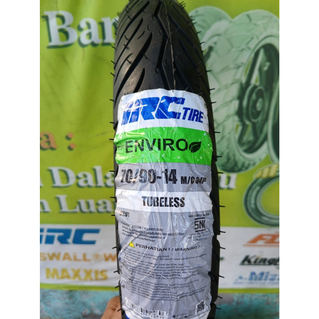 IRC ENVIRO Ban Luar Tubeless Ring 14 70 90 Depan Motor Mio j/Soul/Sporty