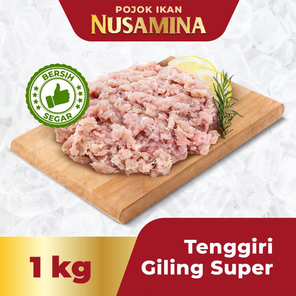 

Nusamina Ikan Tenggiri Giling SUPER PREMIUM [1 pack] 1KG / Olahan Bakso Somay Pempek
