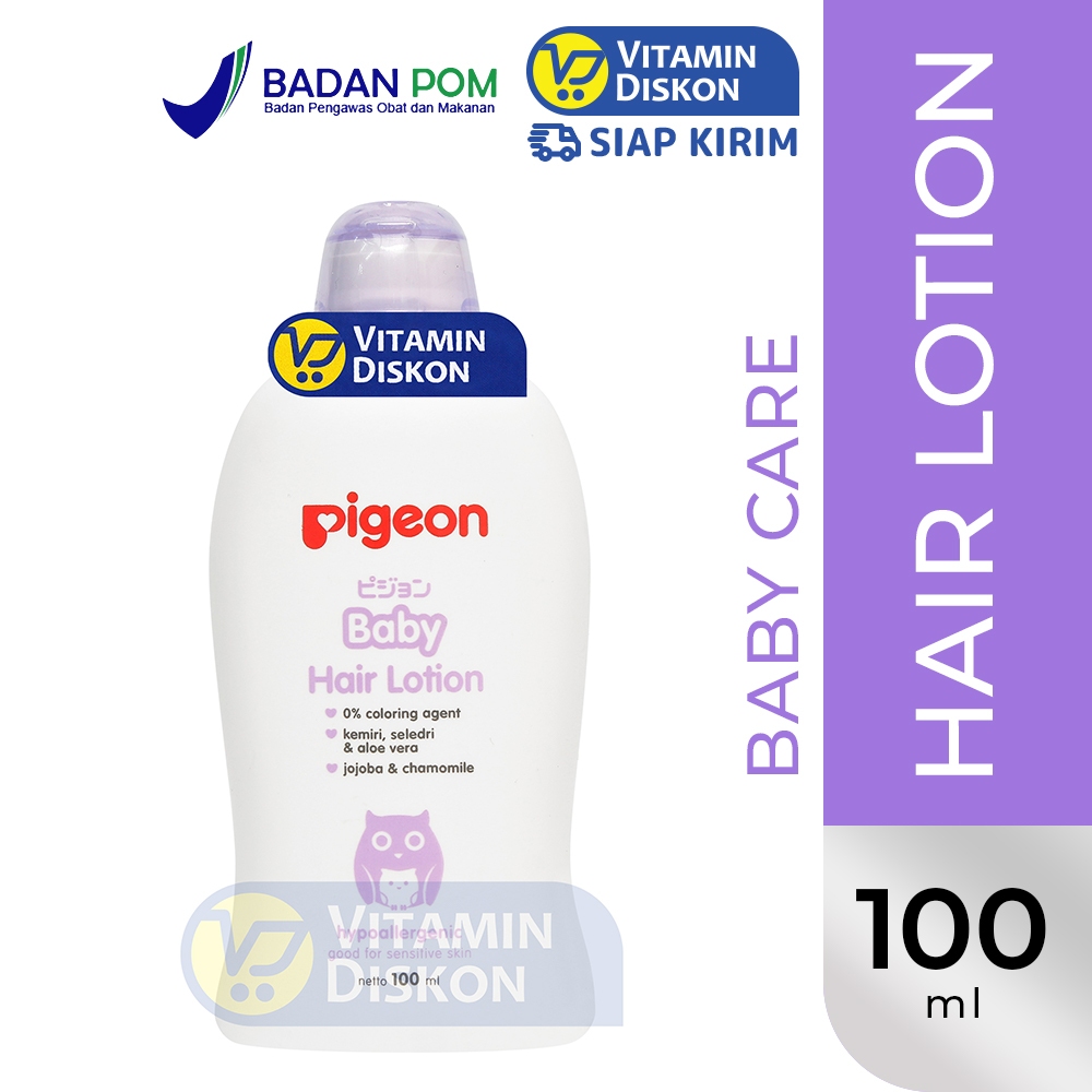 PIGEON BABY HAIR LOTION 100ML | Lotion Rambut Bayi, Rambut Lebat, Sehat, dan Berkilau