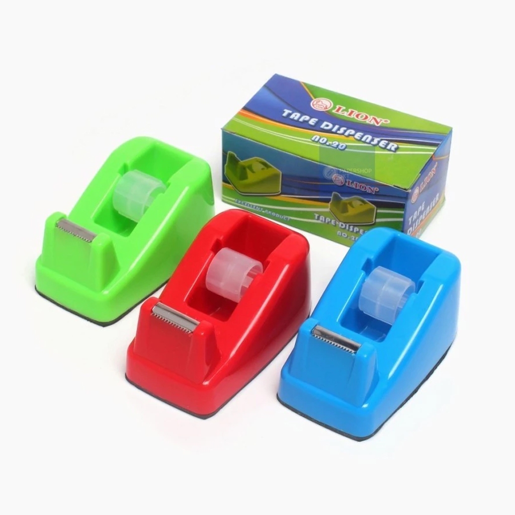 

Tape Dispenser Lion No.20 / Alat Potong Isolasi 1 Inch / Cutter Pemotong Selotip 1/2 Inch