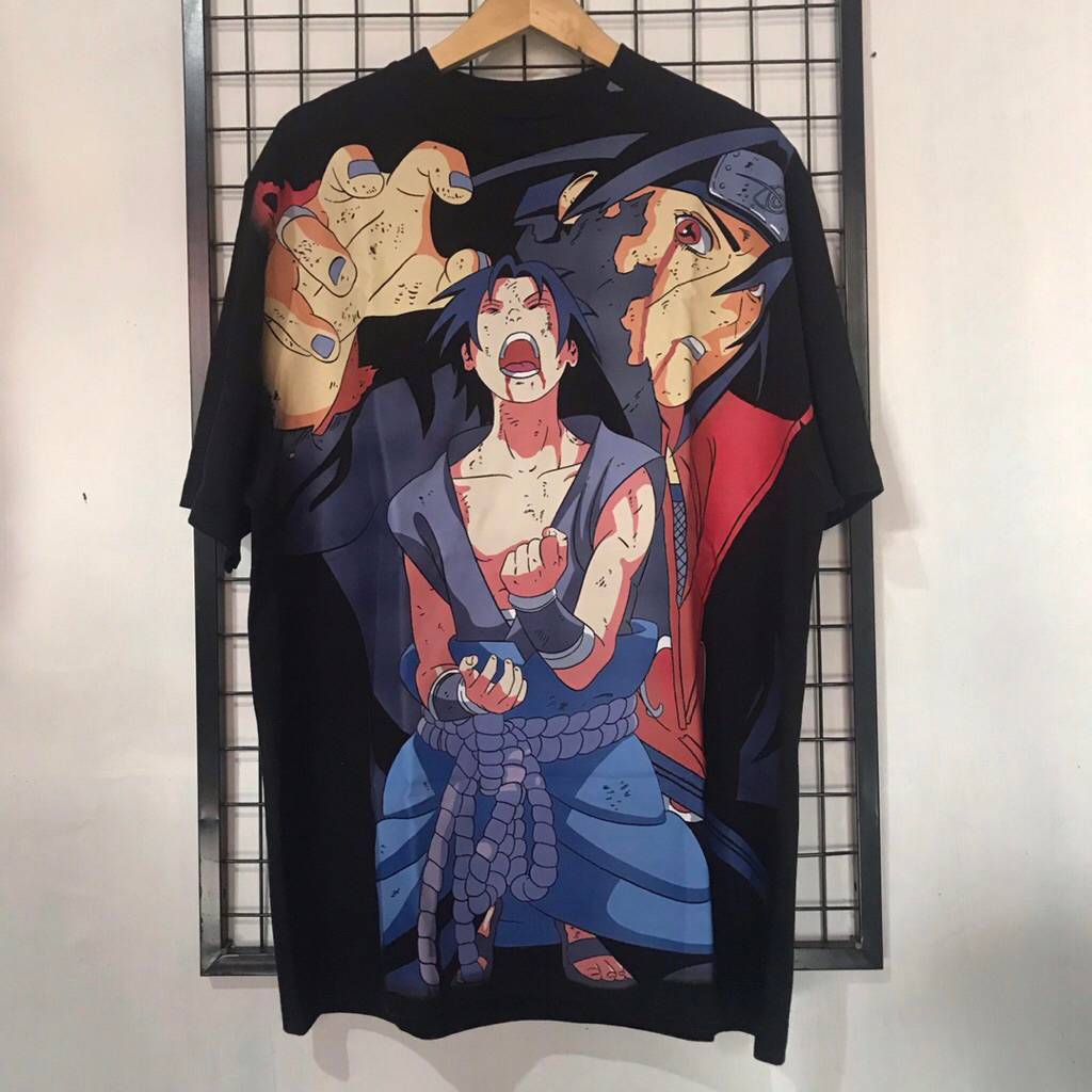 Kaos Bootleg AOP Naruto Shippuden: Sasuke vs Itachi