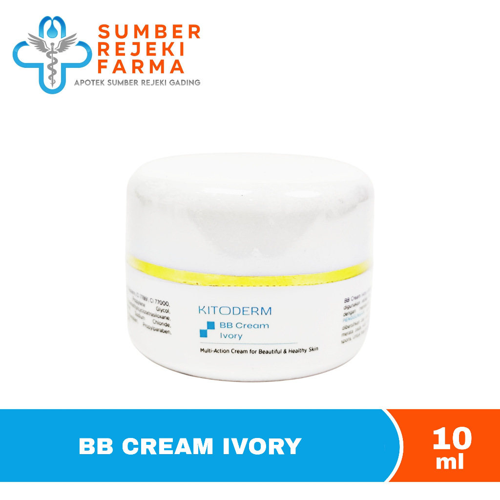 Kitoderm BB Cream Ivory 10gr Melembabkan Dan Menyamarkan Flek